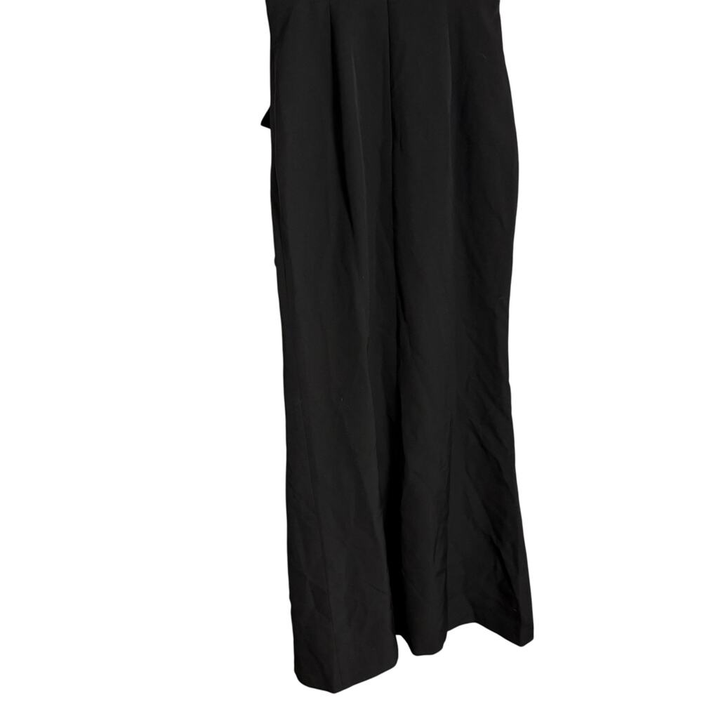 Eliza J Black Sleeveless Cascading-Ruffle Evening Maxi Formal Gown 4 - Picture 8 of 11